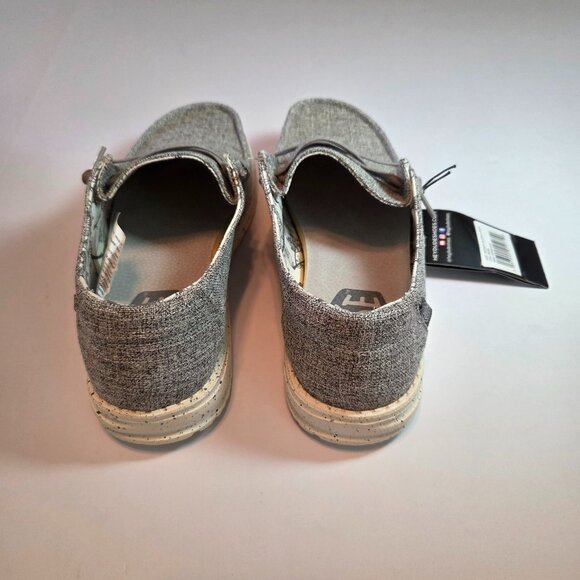 NWT -- Hey Dude Wendy Blend Linen Casual Shoes, Iron/Light Grey Blend, Size 8 - Picture 2 of 14